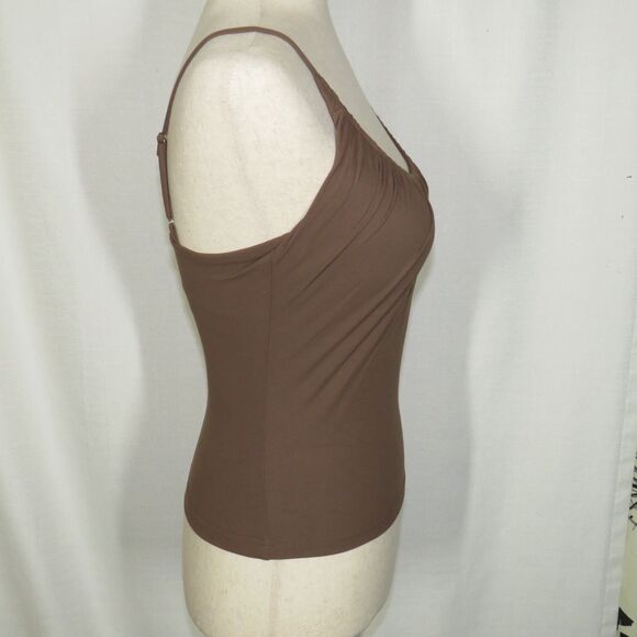 OGL Eco SkinKiss Brown  Ruched Padded Shelf Bra Brami Tank Top Size XS - Picture 8 of 8